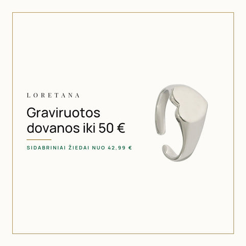 Kokią graviruotą dovaną nupirkti iki 50 eurų? · Loretana