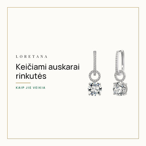 Keičiami auskarai rinkutės — Kaip jie veikia · Loretana