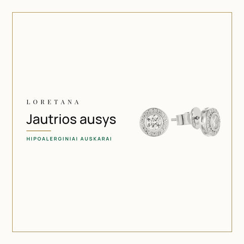 Jautrios ausys — Hipoalerginiai auskarai · Loretana