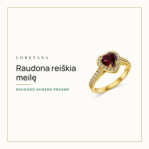 Raudona reiškia meilę: ką simbolizuoja raudonas akmuo papuošaluose · Loretana