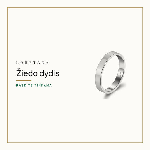 Žiedo dydis — Raskite tinkamą · Loretana