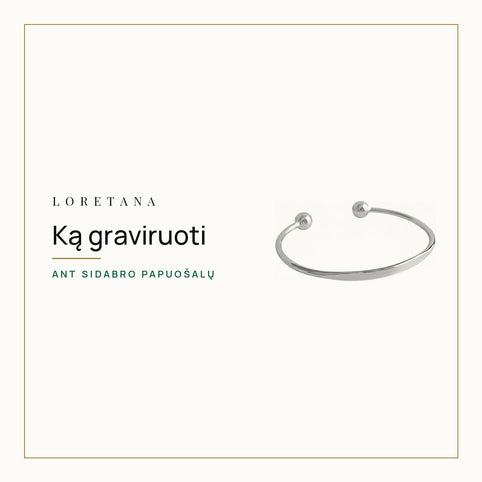 Ką graviruoti — Ant sidabro papuošalų · Loretana